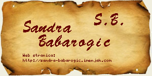 Sandra Babarogić vizit kartica